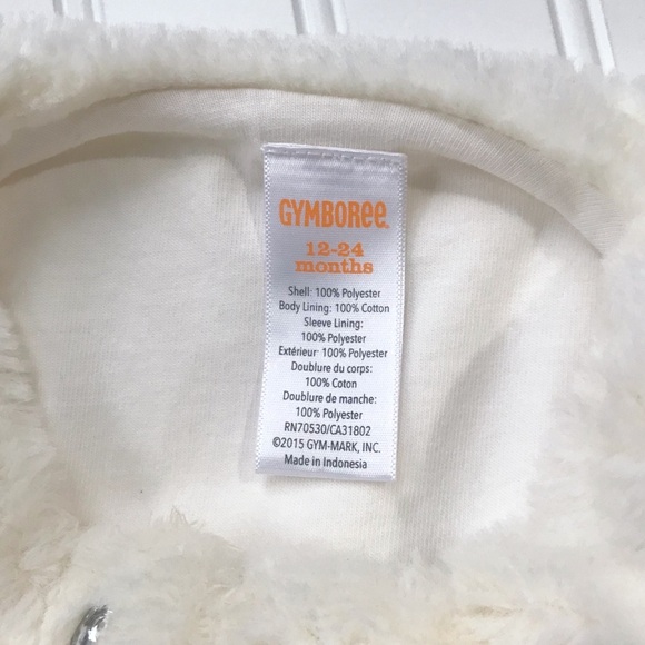 •Gymboree• ivory faux fur coat - Picture 5 of 6